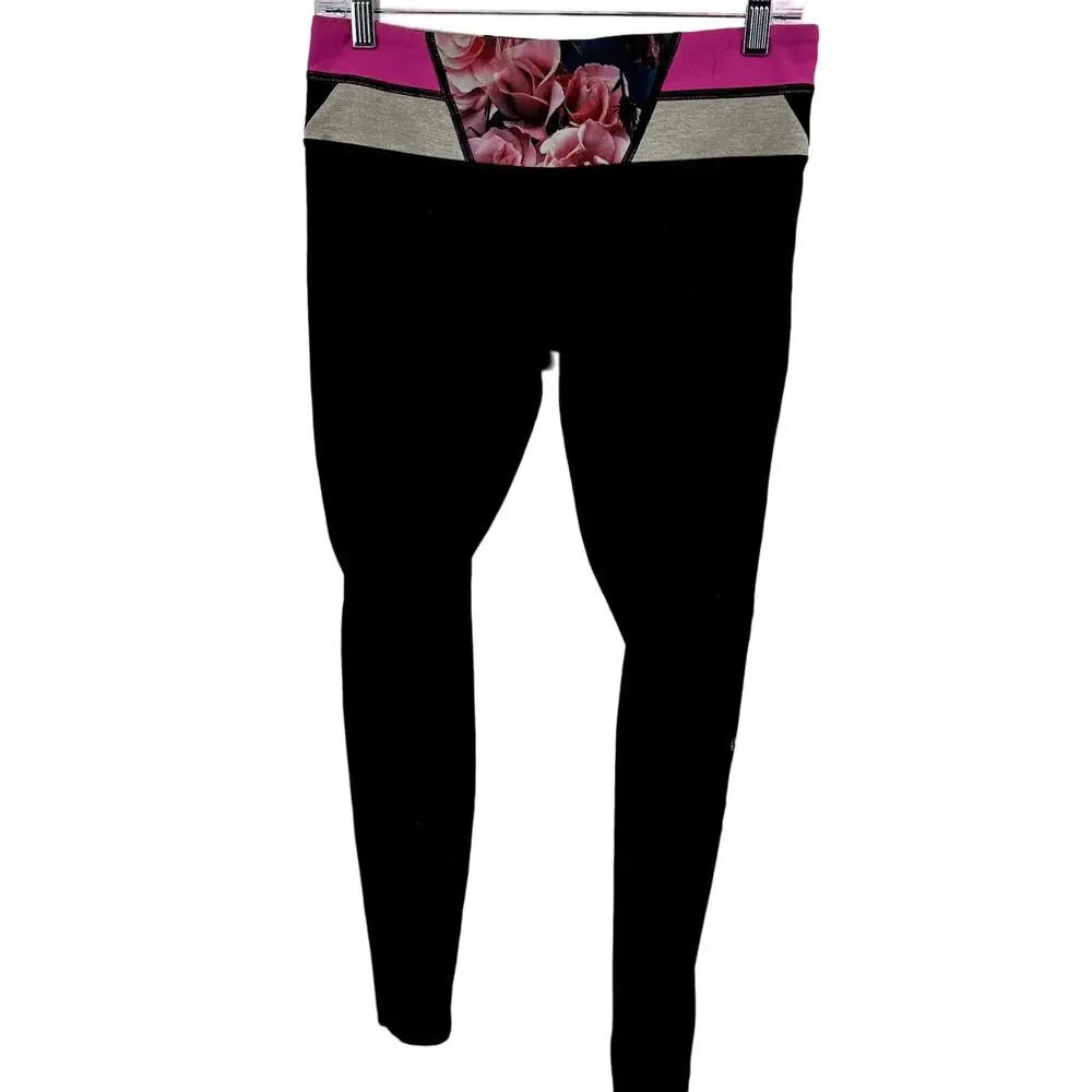 Lululemon Wunder Under Pant Full-On Luon Black Quilt Spring 14-20 Reversible 8